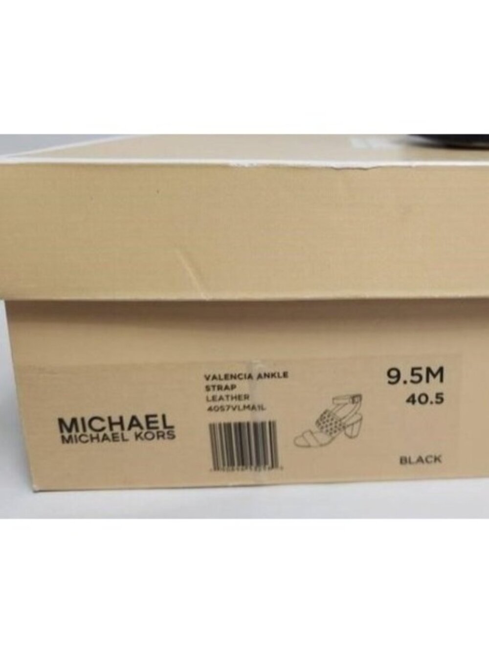 MICHAEL KORS Valencia Black Studded Leather Ankle Strap Chunky Heel Sandals 9.5 - Picture 7 of 7